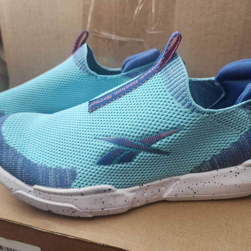 Reebok Blue Slip-On Sneakers Lightweight Mesh